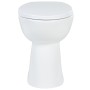 Inodoro sin bordes cierre suave 7 cm alto cerámica blanca de vidaXL, Baños - Ref: Foro24-145779, Precio: 168,00 €, Descuento: %