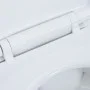 Spülrandlose Toilette mit Absenkautomatik, 7 cm hoch, weiße Keramik von vidaXL, Badezimmer - Ref: Foro24-145779, Preis: 164,6...