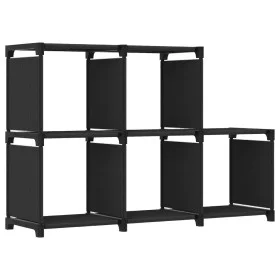 Estantería de 5 cubos de tela negra 103x30x72,5 cm de vidaXL, Librerías y estanterías - Ref: Foro24-322602, Precio: 19,57 €, ...