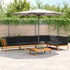 Set de sofás de palets de jardín y cojines 5 pzas madera acacia de , Sofás de exterior - Ref: Foro24-3209514, Precio: 882,13 ...