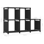 Estantería de 5 cubos de tela negra 103x30x72,5 cm de vidaXL, Librerías y estanterías - Ref: Foro24-322602, Precio: 19,57 €, ...