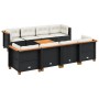Set de sofás de jardín 8 piezas y cojines ratán sintético negro de , Conjuntos de jardín - Ref: Foro24-3261767, Precio: 599,1...
