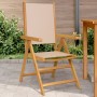 Sillas de jardín 2 uds madera maciza acacia y tela gris taupe de , Sillas de jardín - Ref: Foro24-367659, Precio: 158,10 €, D...