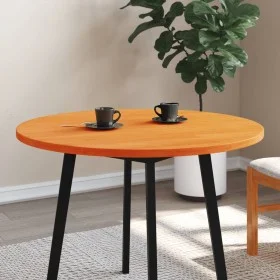 Tablero de mesa redondo madera maciza de pino marrón Ø90x2,5 cm de , Tableros para mesas - Ref: Foro24-847130, Precio: 80,01 ...