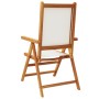 Sillas jardín reclinables 4 uds tela madera maciza blanco crema de , Sillas de jardín - Ref: Foro24-3214538, Precio: 296,03 €...