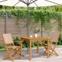 Sillas de jardín 2 uds madera maciza acacia y tela gris taupe de , Sillas de jardín - Ref: Foro24-367671, Precio: 139,88 €, D...