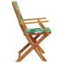 Sillas de jardín 2 uds madera acacia y tela estampado de hojas de , Sillas de jardín - Ref: Foro24-367673, Precio: 130,56 €, ...