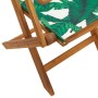 Sillas de jardín 2 uds madera acacia y tela estampado de hojas de , Sillas de jardín - Ref: Foro24-367673, Precio: 130,56 €, ...