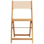 Sillas de bistró 2 uds madera maciza acacia y tela beige de , Sillas de jardín - Ref: Foro24-367684, Precio: 85,70 €, Descuen...