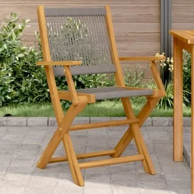 Sillas de jardín 2 uds madera maciza acacia polipropileno gris de , Sillas de jardín - Ref: Foro24-367667, Precio: 150,95 €, ...