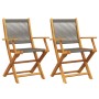 Sillas de jardín 2 uds madera maciza acacia polipropileno gris de , Sillas de jardín - Ref: Foro24-367667, Precio: 141,52 €, ...