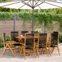 Sillas de jardín reclinables 8 uds madera maciza acacia negro de , Sillas de jardín - Ref: Foro24-3214531, Precio: 609,09 €, ...