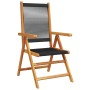 Sillas de jardín reclinables 8 uds madera maciza acacia negro de , Sillas de jardín - Ref: Foro24-3214531, Precio: 609,09 €, ...