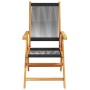 Sillas de jardín reclinables 8 uds madera maciza acacia negro de , Sillas de jardín - Ref: Foro24-3214531, Precio: 609,09 €, ...