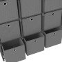 Estantería de 15 cubos con cajas de tela gris 103x30x175,5 cm de vidaXL, Librerías y estanterías - Ref: Foro24-322621, Precio...
