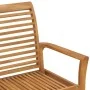 Banco de jardín madera maciza de teca con cojín negro 112 cm de , Bancos de jardín - Ref: Foro24-3062656, Precio: 150,91 €, D...
