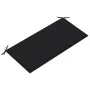 Banco de jardín madera maciza de teca con cojín negro 112 cm de , Bancos de jardín - Ref: Foro24-3062656, Precio: 150,91 €, D...