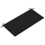 Banco de jardín madera maciza de teca con cojín negro 112 cm de , Bancos de jardín - Ref: Foro24-3062656, Precio: 152,94 €, D...