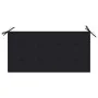 Banco de jardín madera maciza de teca con cojín negro 112 cm de , Bancos de jardín - Ref: Foro24-3062656, Precio: 150,91 €, D...