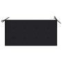 Banco de jardín madera maciza de teca con cojín negro 112 cm de , Bancos de jardín - Ref: Foro24-3062656, Precio: 152,94 €, D...