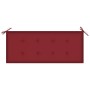 Banco de jardín con cojín bambú 120 cm de , Bancos de jardín - Ref: Foro24-3063885, Precio: 152,96 €, Descuento: %