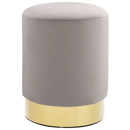 Taburete de terciopelo gris claro y dorado de , Taburetes y sillas plegables - Ref: Foro24-249834, Precio: 42,93 €, Descuento: %