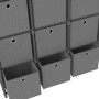 Estantería de 12 cubos con cajas tela gris 103x30x141 cm de vidaXL, Librerías y estanterías - Ref: Foro24-322617, Precio: 85,...