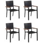 Juego de comedor para jardín 5 piezas negro de , Conjuntos de jardín - Ref: Foro24-3068764, Precio: 382,87 €, Descuento: %