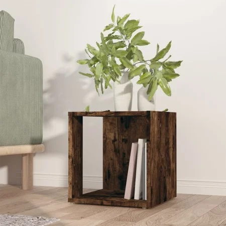 Smoked oak plywood side table 33x33x34.5 cm by , Side tables - Ref: Foro24-816020, Price: 25,31 €, Discount: %