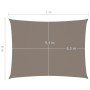 Toldo de vela rectangular tela Oxford gris taupe 6x7 m de , Sombrillas - Ref: Foro24-135442, Precio: 104,52 €, Descuento: %