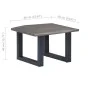 Mesa de centro con borde natural acacia maciza gris 60x60x40 cm de , Mesas de centro - Ref: Foro24-247827, Precio: 104,99 €, ...