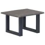 Mesa de centro con borde natural acacia maciza gris 60x60x40 cm de , Mesas de centro - Ref: Foro24-247827, Precio: 104,99 €, ...