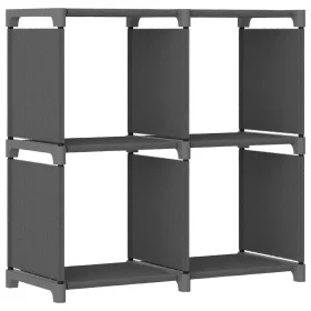 Estantería de 4 cubos de tela gris 69x30x72,5 cm de vidaXL, Librerías y estanterías - Ref: Foro24-322600, Precio: 22,83 €, De...