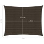 Toldo de vela HDPE marrón 160 g/m² 3,5x5 m de , Sombrillas - Ref: Foro24-311792, Precio: 37,16 €, Descuento: %