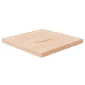 Tablero de mesa cuadrada madera de roble sin tratar 60x60x4 cm de , Tableros para mesas - Ref: Foro24-342944, Precio: 87,27 €...