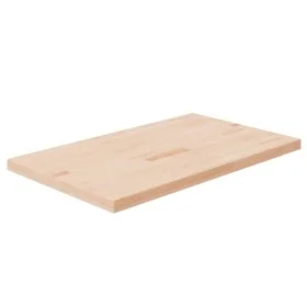 Solid untreated wood bathroom countertop 100x60x4 cm by , Countertops - Ref: Foro24-342952, Price: 128,61 €, Discount: %