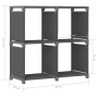 Estantería de 4 cubos de tela gris 69x30x72,5 cm de vidaXL, Librerías y estanterías - Ref: Foro24-322600, Precio: 23,56 €, De...