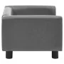 Sofá para perros felpa y cuero sintético gris 60x43x30 cm de , Camas para perros - Ref: Foro24-170959, Precio: 78,43 €, Descu...