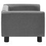 Sofá para perros felpa y cuero sintético gris 60x43x30 cm de , Camas para perros - Ref: Foro24-170959, Precio: 79,69 €, Descu...