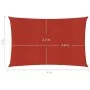 Red HDPE sail shade 160 g/m² 3x4 m by , Umbrellas - Ref: Foro24-311622, Price: 31,70 €, Discount: %