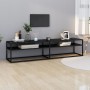 Mueble de TV vidrio templado color mármol negro 180x40x40,5 cm de , Muebles TV - Ref: Foro24-331725, Precio: 123,12 €, Descue...