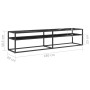 Mueble de TV vidrio templado color mármol negro 180x40x40,5 cm de , Muebles TV - Ref: Foro24-331725, Precio: 123,12 €, Descue...