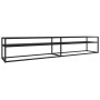 Mueble de TV vidrio templado color mármol negro 220x40x40,5 cm de , Muebles TV - Ref: Foro24-331733, Precio: 126,00 €, Descue...