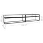 Mueble de TV vidrio templado color mármol negro 220x40x40,5 cm de , Muebles TV - Ref: Foro24-331733, Precio: 126,00 €, Descue...