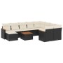 Set de sofás de jardín 11 pzas y cojines ratán sintético negro de , Conjuntos de jardín - Ref: Foro24-3258962, Precio: 635,04...