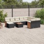 Set de sofás de jardín 11 pzas y cojines ratán sintético negro de , Conjuntos de jardín - Ref: Foro24-3260642, Precio: 645,24...