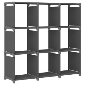 Estantería de 9 cubos de tela gris 103x30x107,5 cm de vidaXL, Librerías y estanterías - Ref: Foro24-322612, Precio: 29,25 €, ...