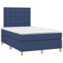 Cama box spring con colchón y luces LED tela azul 120x190 cm de , Camas y somieres - Ref: Foro24-3270280, Precio: 397,57 €, D...