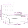 Cama box spring con colchón y luces LED tela azul 120x190 cm de , Camas y somieres - Ref: Foro24-3270280, Precio: 397,57 €, D...