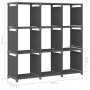 Estantería de 9 cubos de tela gris 103x30x107,5 cm de vidaXL, Librerías y estanterías - Ref: Foro24-322612, Precio: 29,25 €, ...